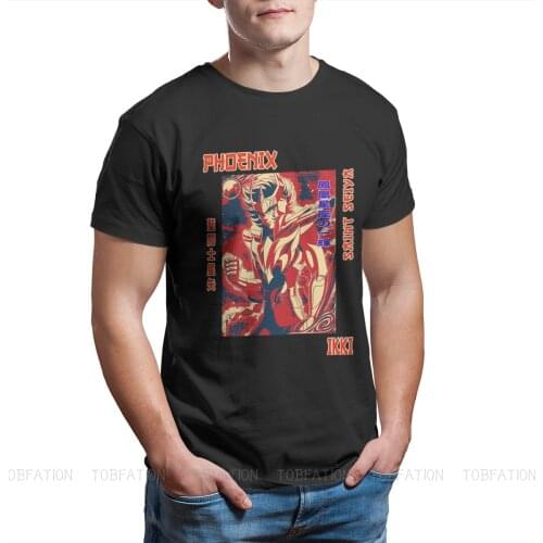 Ikki Phonenix Anime Andromeda Art Saint Seiya Manga T Shirt Punk Cloth Print Graphic TShirt Homme For Men Harajuku Streetwear