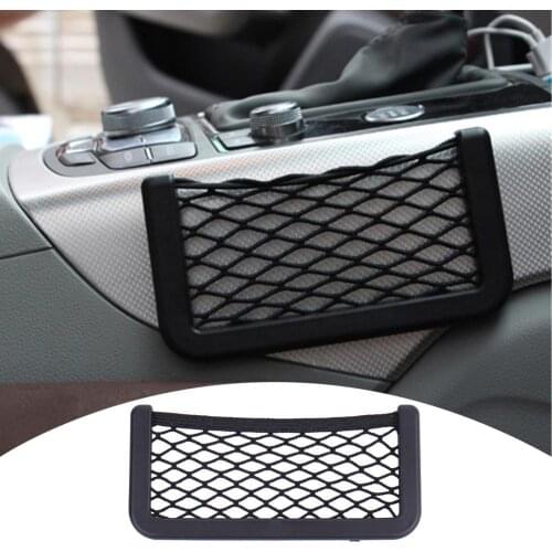 Auto Seat Side Interior Back Sundries Pocket Mesh Storage Bag Phone Net Pocket Holder EMulti-function lastic Flexible Nets