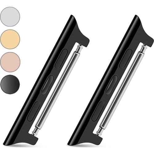 Luxury Metal Adapter Clasp Connector for apple watch band 44 mm 5 series 4 3 2 1 accessories 42mm 40mm 38mm bracelet bands strap