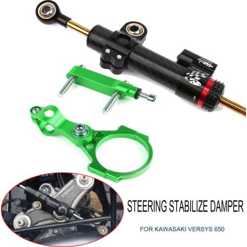 Steer Damper Mounting Bracket Kit Parts Motorcycles Accessories For Kawasaki VERSYS 650 2015-2020 2016 2017 2018 2019 Versys650