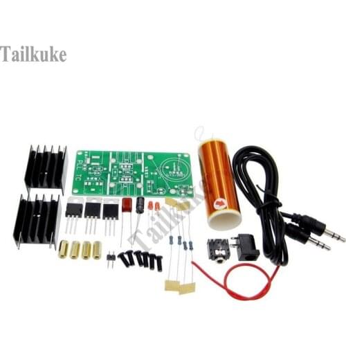 Tesla Coil Set Mini Music Plasma Horn Speaker DIY Electronic Component Parts