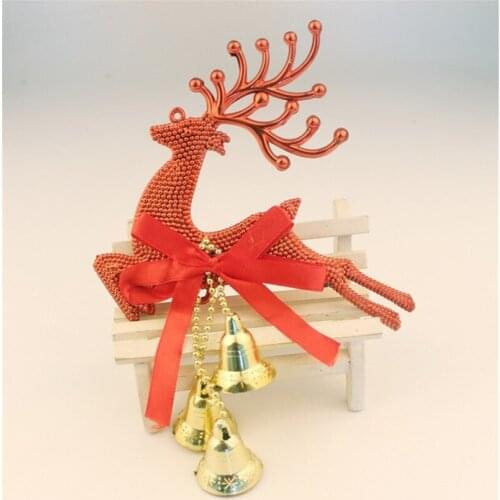 Deer with Bell Small Number Deer Christmas Bell Christmas Decorations