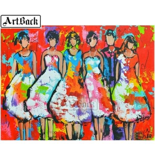 Full square / round diamond painting color cartoon girl 5d diy diamond embroidery 3d diamond mosaic childrens gift