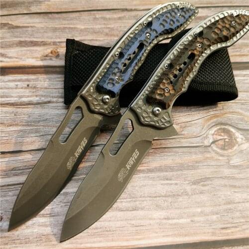 SR 5Cr13 stainless steel high hardness folding knife outdoor survival knife camping climbing sharp knife