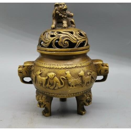 Old fashioned, Incense burner for Chinese Zodiac, Exquisite handicraft ornaments