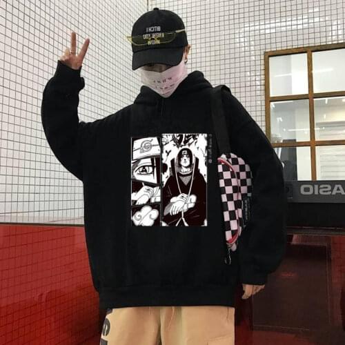 Naruto Spring Autumn Couples Hip Hop Hoodies Trendy Slouch Pullover Long Sleeves Streetwear Sweatshirt 2020 Hot Sale Tops