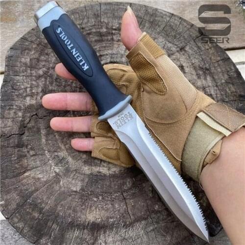 Outdoor Tactical Straight Knife Wilderness Survival Knife Self-Defense Weapon Portable Knife Camping Outdoor Knife Dagger