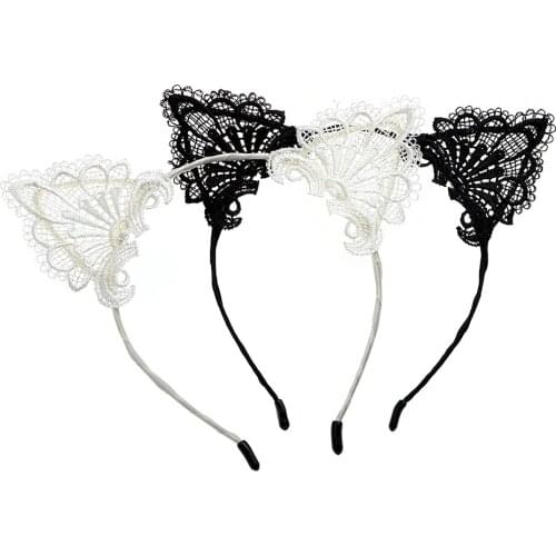 VATINE Lace Headband Roleplay SM Bondage For Women Lesbian Adult Games Sexy Cat Ears