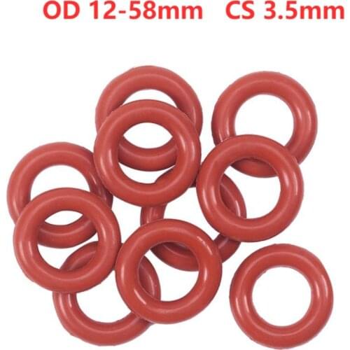 10Pcs Red OD 12-58mm Nitrile Rubber NBR Sealing Gaskets CS 3.5mm NBR Oil Filter O Rings Gaskets Washersaskets