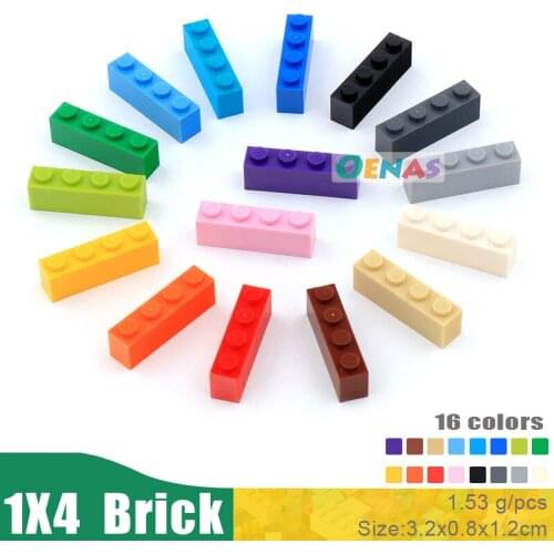 100g 65pcs/bag Educational Kids Toy Plastic Building Blocks Accessories 1X4 Brick DIY Kit Compatible With L*goes Blocks In Bulk