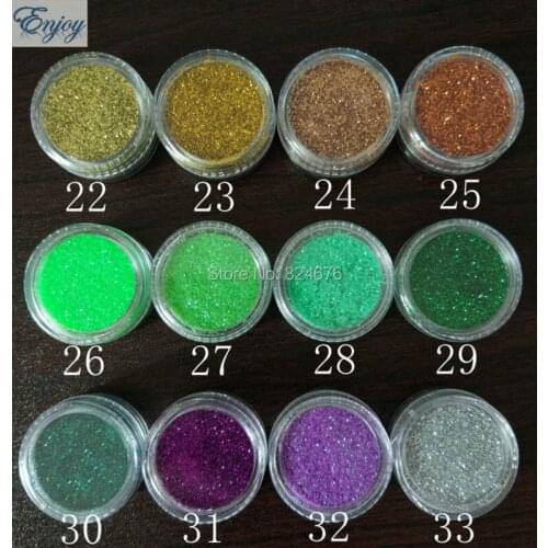 12 Colors/set Nail Glitter Powder Nail Art Powder Acrylic Powder Decoration Nail Glitter Ornament Sequins Festival Decoration