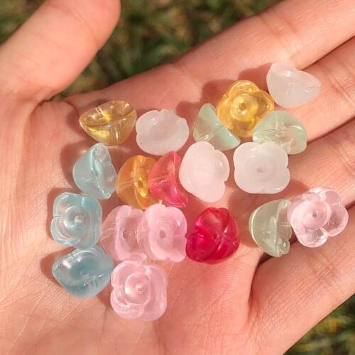 12x12mm AB Clear Plum Flower Shape Czech Lampwork Crystal Glass Spacer Bead For Jewelry Making Diy Needlework Bracelet
