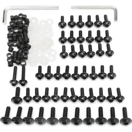 158PCS Motorcycle Screws Windshield Fairing Bolts Nuts Aluminum For Yamaha Honda with Spanner
