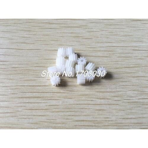 20 Pcs White Plastic 10 Teeth Electrical Models Toothed Wheels Gears