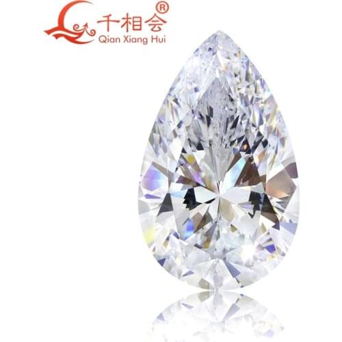 25x40mm Pink yellow white color pear shape cubic zirconia loose stone cz stone