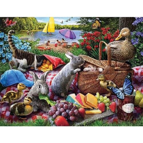 5D Diy Diamond Painting by Number Full Square Jack Russell Terrier Border Collie Bulldog French Bulldog Pug Retriever Spitz Dogs