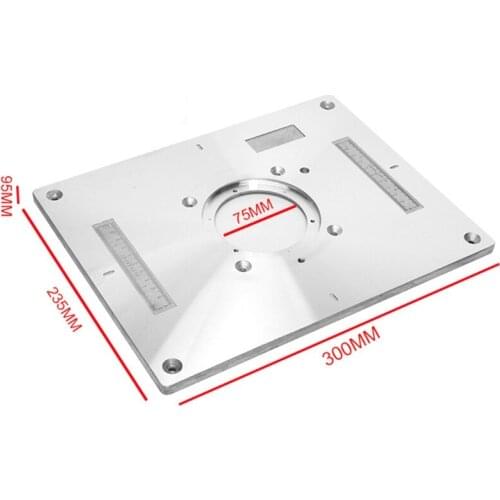 Aluminum Alloy Router Table Insert Plate Trimmer Engraving Machine Bench Router G32A
