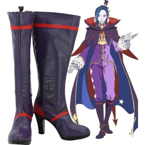 Anime Re Life in a Different World from Zero Roawaal L Mathers Boots Cosplay Halloween Party Shoes Custom Made