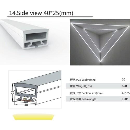 40mmX25mm diameter,silicon frosted neon tube,used for PCBWidth: 20mm;120° Beamangle