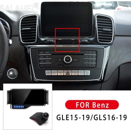 Electric Car Mobile Phone Holder For Benz GLE2015 2016 2017 2018 2019 GLS 2016 2017 2018 2019 Air Vent Clip Mount 360 Rotatable