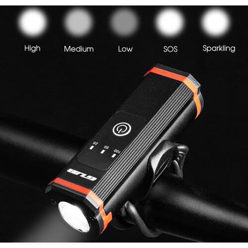 GUB 400 Lumens USB Rechargeable Waterproof Bicycle Headlights 2200mAH LED Lamp MTB Road Bike Front Handlebar Cycling Accessories