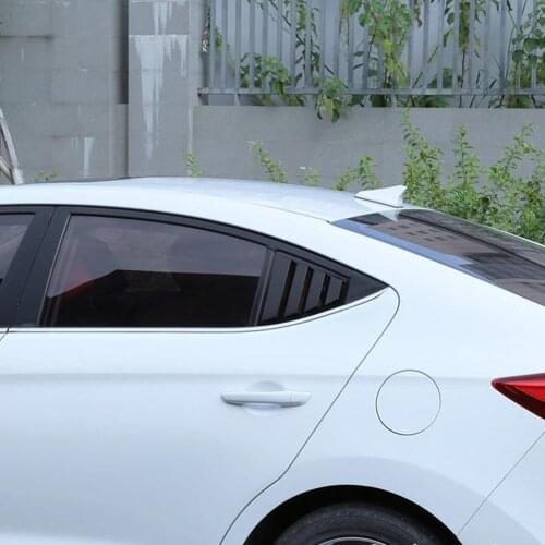 2Pcs Black Side Quarter Louver Cover Vents Rear Side Window Car Styling Fit For Hyundai Elantra 2017-2019 Dropshipping Wholesale
