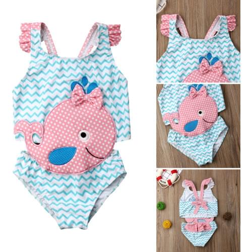 Pudcoco Girl Swimsuits 1Y-6Y Baby Girls Goldfish Swimwear Swimsuit Beachwear Bathing Suit One Piece