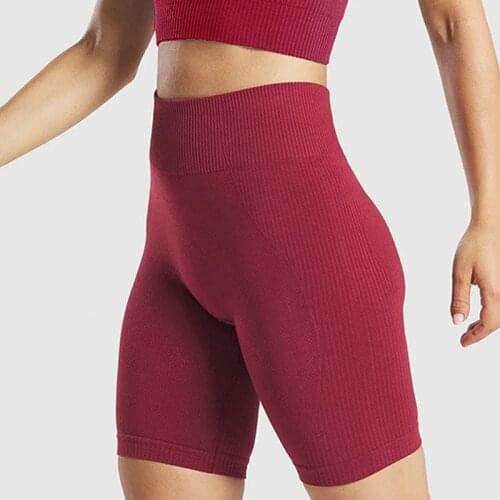Gym Leggings Solid Seamless Running Shorts For Women High Waist Tights Squat Proof Tummy Control Athletic Workout Shorts Summer