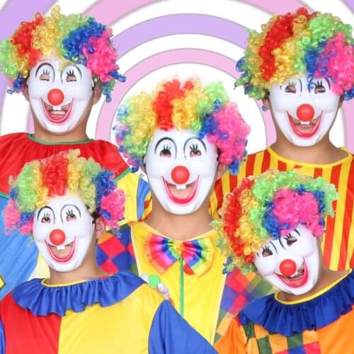 Halloween dress up props explosion head wig color hair set kindergarten show dance party makeup party clown clothes