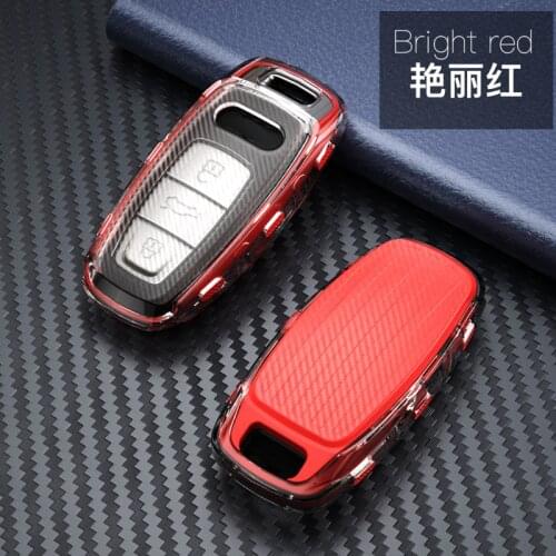 New Soft TPU car key fob cover case set for Audi A4L A6L A7 A5 A8 Q5 2019 Smart remote protect shell Car accessories
