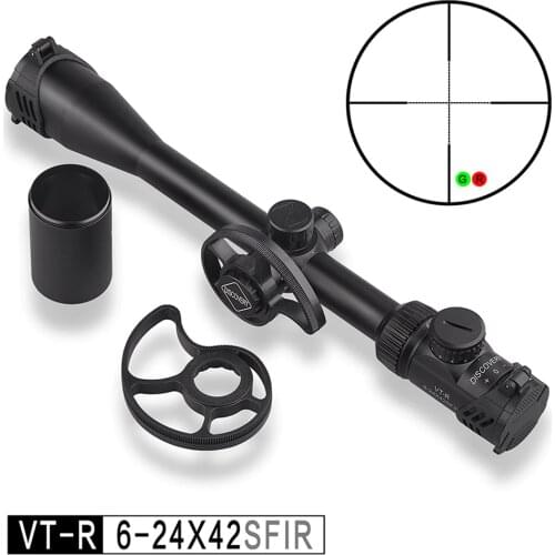 Discovery 6-24X42 SFIR Hunting Rifle Scope Long Range Illuminated Scope High Definition Glass Outdoor 22LR Airgun Shooting Sight