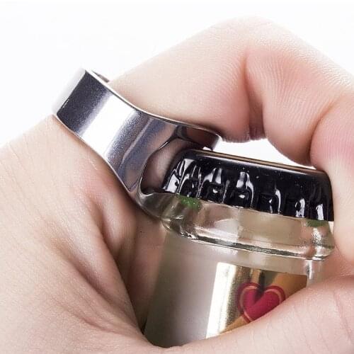 Bottle Opener Multi-function Stainless Steel Ring Shape Beer Opener Mini Creative Ring Corkscrew Kitchen Bar Gadgets Accessories