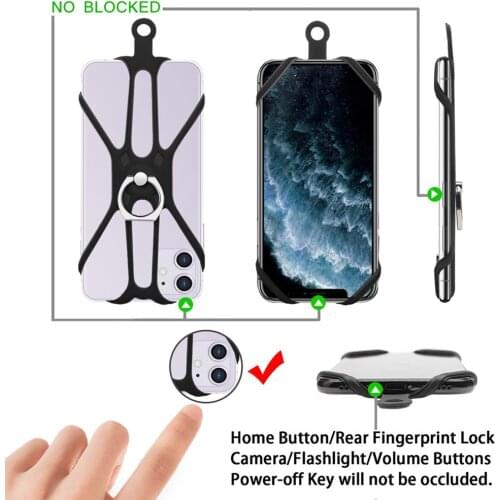 Braided Mobile Phone Lanyard Detachable Phone Strap With 360 Degree Adjustable Ring For Smartphones 4 To 6.5 Inch Phone Cases