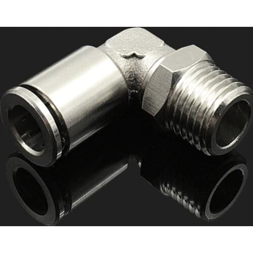 1PCS Pneumatic 1/8" 1/4" 3/8"1/2" BSPT Male Elbow Nickel Plated Brass Push In Quick Connector Release Air Fitting Plumbing