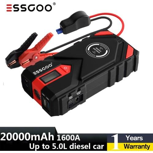 ESSGOO Jump Starter For Cars Power Bank 12V Auto Starting Device 1600 A Car Booster Battery Jump starter Emergency Buster