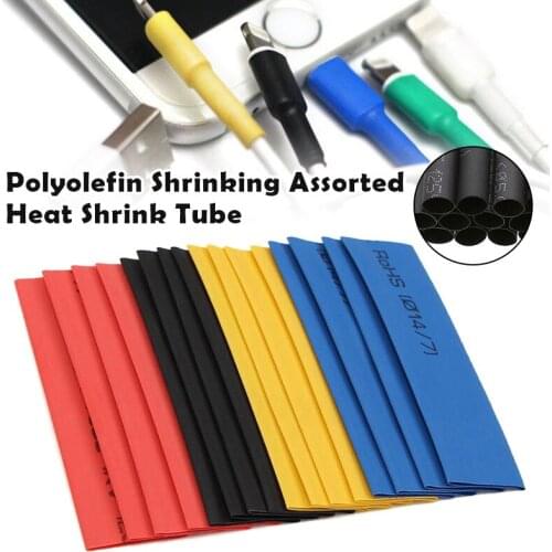 Multicolor/Black Polyolefin Shrinking Assorted Heat Shrink Tube Wire Cable Insulated Sleeving Heat Shrink Tubing Set B99