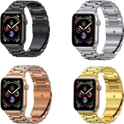 Metal Strap for Apple Watch Bands 44mm 40mm for iWatch Band Apple Watch Series SE 6 5 4321 Solid Stainless Steel Strap 42mm 40mm