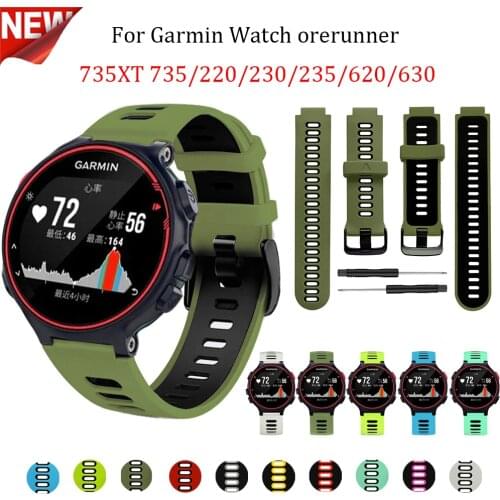 For Garmin Forerunner 735XT WatchBand Silicone Strap Bracelet For Garmin Forerunner 220/230/235/620/630 Smart Watch Accessories