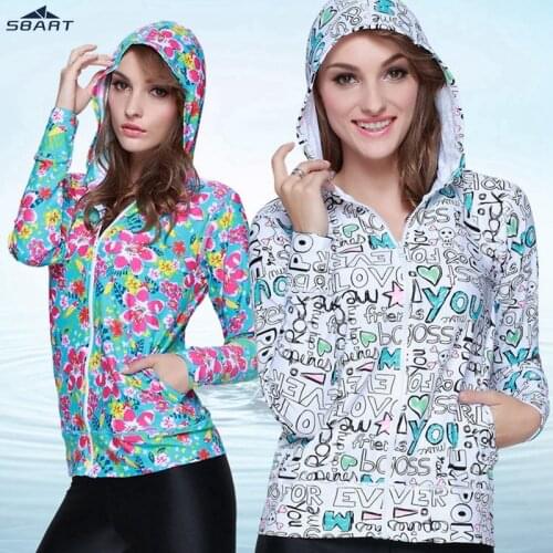 Sbart Women Men Long Sleeve Hoodie Surf Sandy Elastic Front Zipper Beach Rush Guard Top Quality UV-Protection Jellyfish Coat