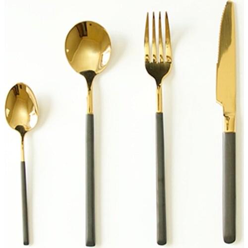 Super 4-Piece Stainless Steel Dinner Knife - Dinner Fork - Teaspoon Dishwasher Safe Cutlery Set