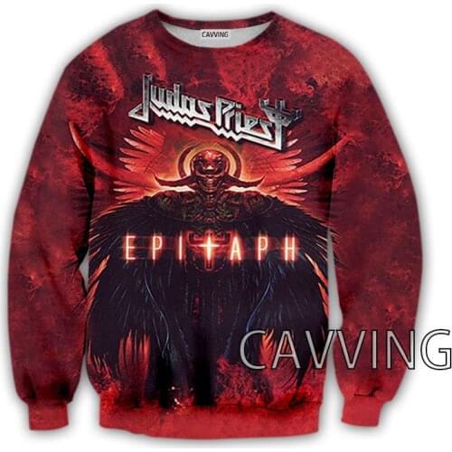 CAVVING 3D Printed Judas Priest Rock Band Crewneck Sweatshirts Harajuku Styles Tops Long Sleeve Sweatshirts for Men/women