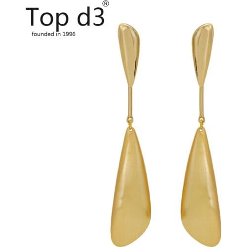 Top d3 Viennois Vintage earrings for women 24k dubai earrings geometric 2020 metal pendant fashion trend jewelry party gold