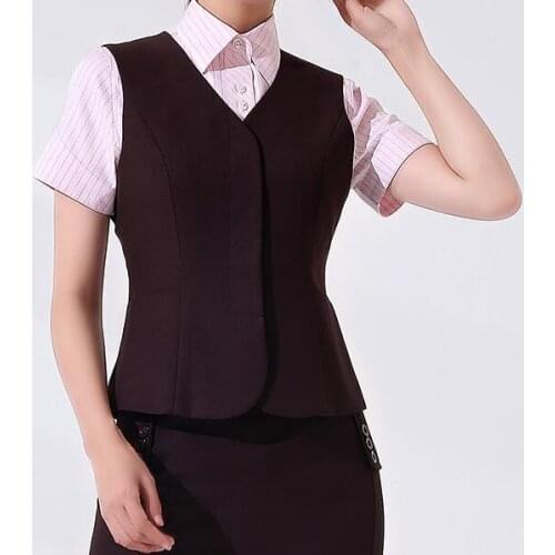 Women Vest Work uniform Bank overalls Waistcoat
