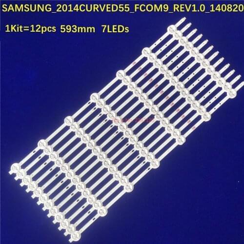 12Pcs/Kit LED Strip For 55 TV SAMSUNG_2014CURVED55_FCOM9_REV1.0_140820 55CA9550 SVS550AB5 L55H9600A-CUD LTA550FW01