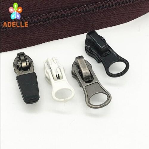 15pcs Nylon Zipper Slider NO.3 Auto Lock reverse Zip Slider Double side Professional free shipping 4 colors