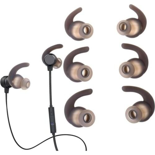 3 Pairs Silicone Ear Bud Tips Replacement Anti-Slip EarBuds for JBL T280BT for JBL Synchros Reflect BT Sports Bluetooth Headset