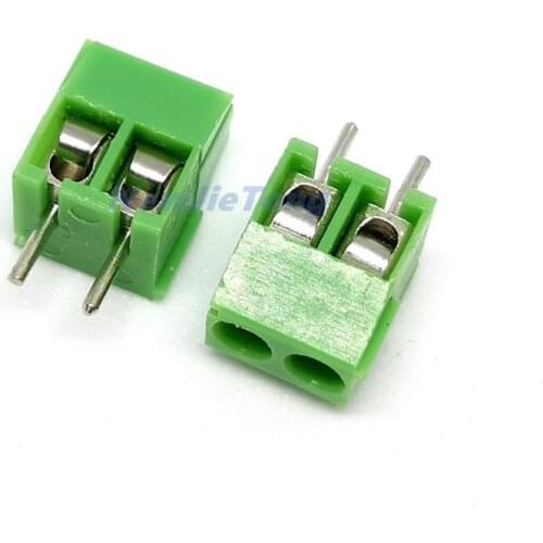500pcs KF350-3.5-2P Terminal 300V 10A Screw 2Pin 3.5mm Straight Pin PCB Screw Terminal Block Connector
