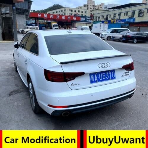 Car Rear Trunk Spoiler High Quality ABS Material Primer Color Car Tail Wing Decoration For Audi A4 B9 2017 2018