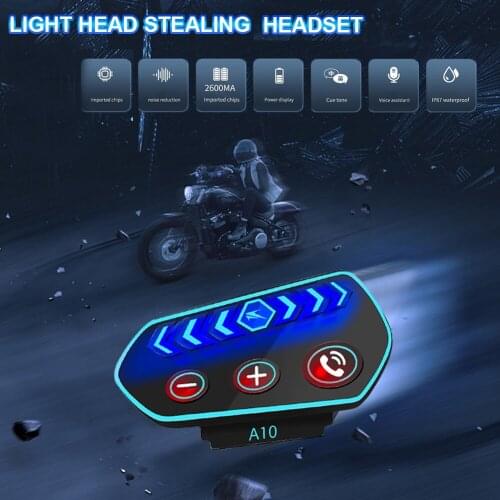 Motorcycle Helmet Headset Bluetooth-compatible 5.0 Wireless Stereo Earphone Motorbike Helmet Headphones MP3 Speaker 2600mA