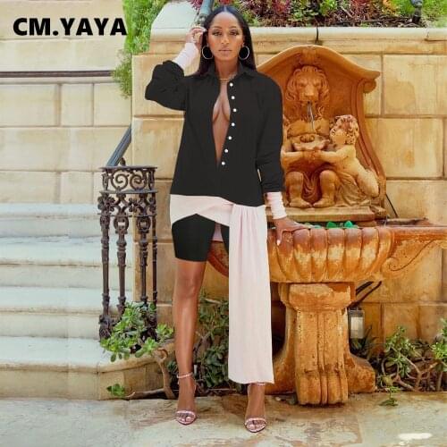 Женские рубашки в полоску CM.YAYA China At AliExpress